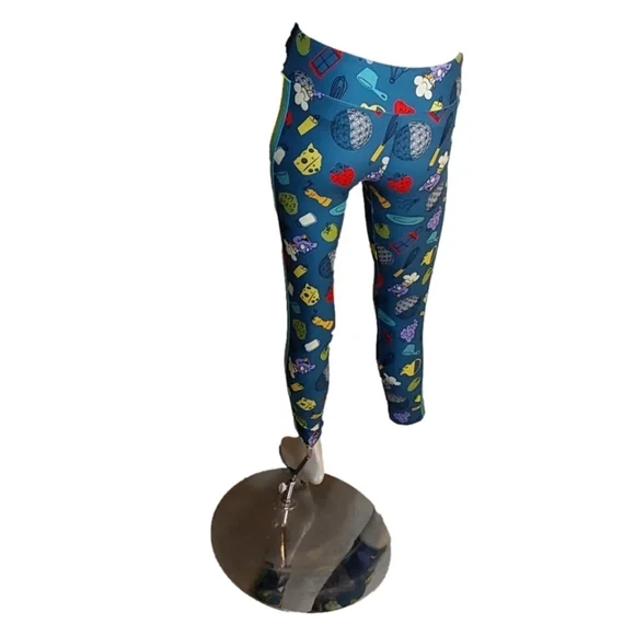 Disney 25th ANNIVERSARY FOOD &‎ WINE CELEBRATION LEGGING SIZE SMALL - Picture 3 of 12